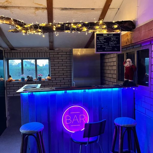 Cocktails LED neon sign in a bar